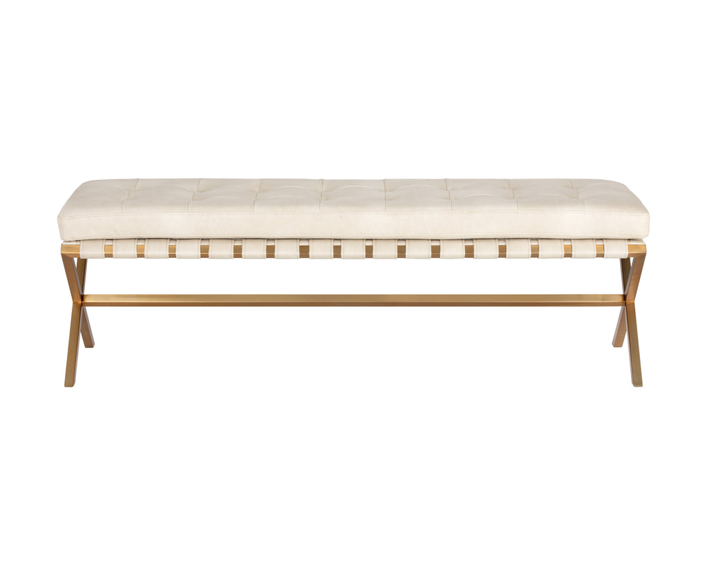Kenji Bench - Gold - Bravo Cream