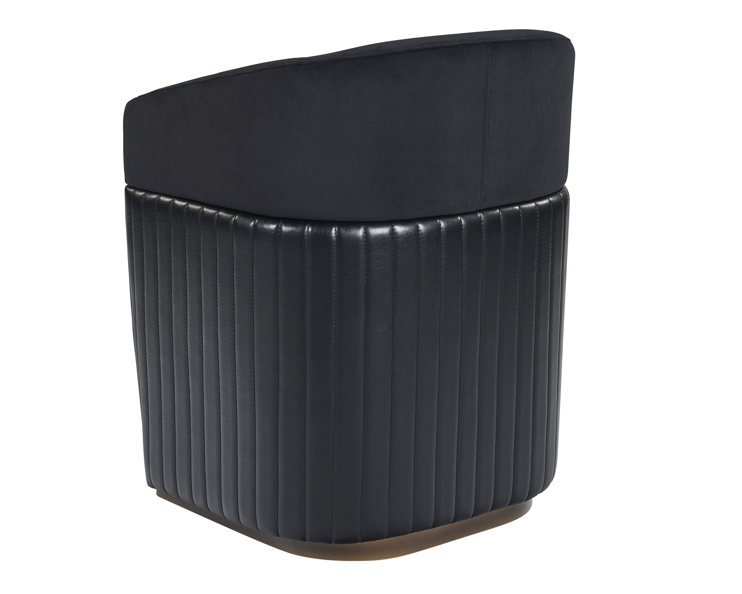 Genval Wheeled Lounge Chair - Abbington Black / Cantina Black