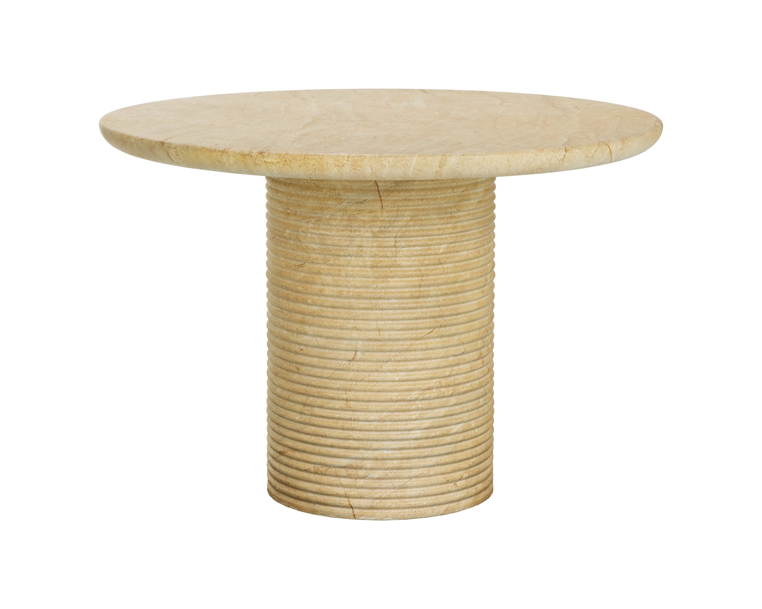 Riva Dining Table - Travertine Look - Natural - 43"