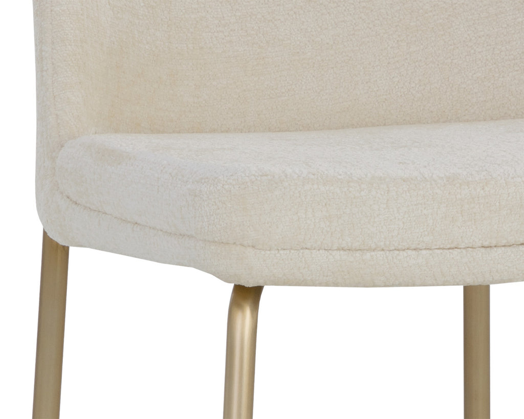 Zeke Counter Stool - Antique Brass - Bergen Ivory