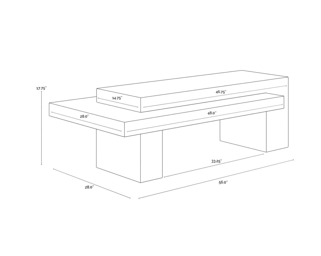 Herriot Coffee Table - Light Brown / Summer Sand