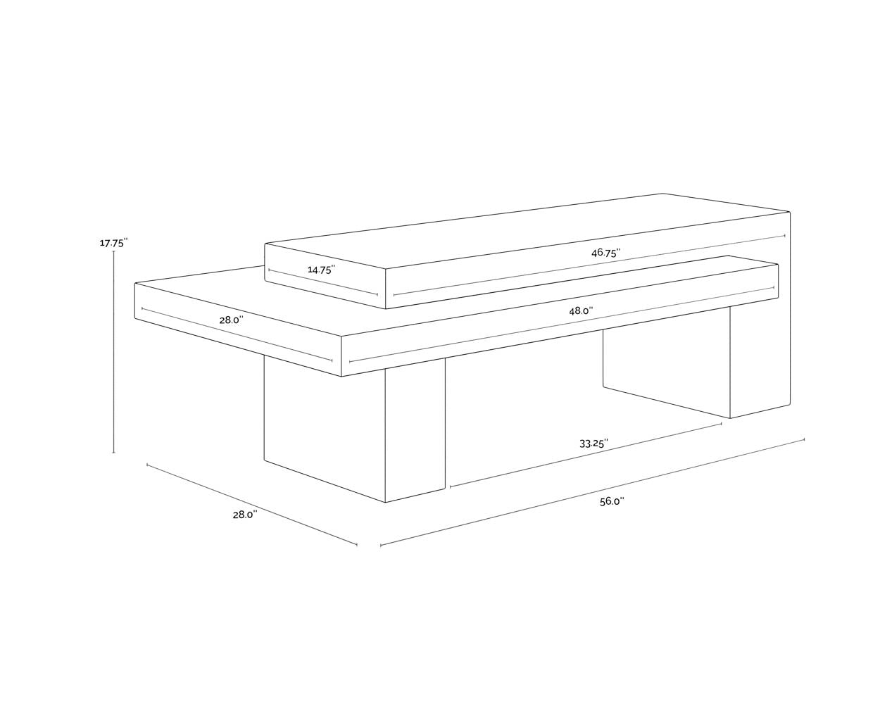 Herriot Coffee Table - Light Brown / Summer Sand