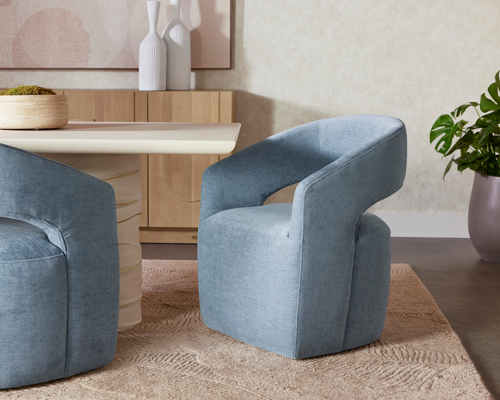 Lloret Wheeled Dining Armchair - Danny Iceberg