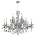 Maria Theresa 30'' Hand Cut Crystal Polished Chrome Chandelier