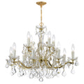 Maria Theresa 30'' Hand Cut Crystal Gold Chandelier