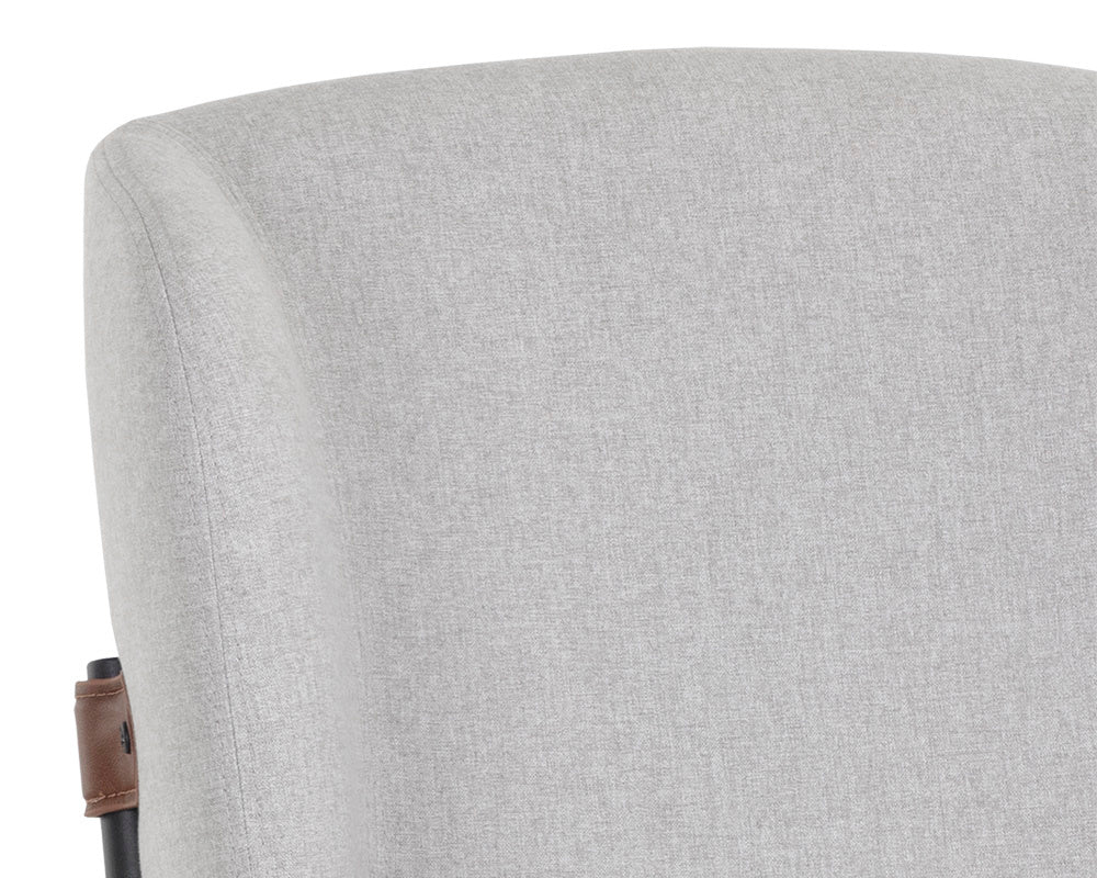 Pearce Counter Stool - Light Grey / Bravo Cognac