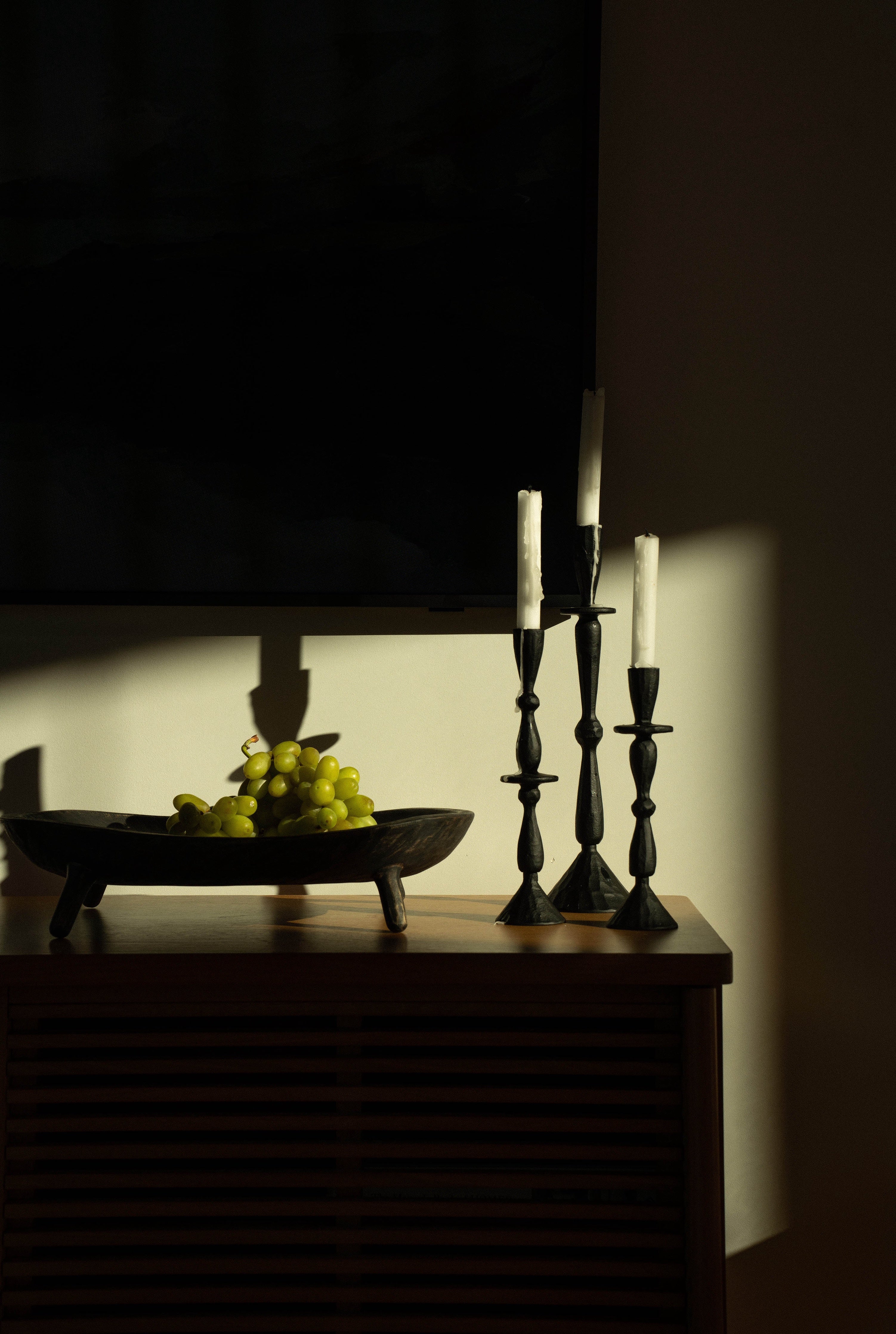 Imani Candle Holder L, Black
