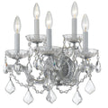 Maria Theresa 16'' Hand Cut Crystal Polished Chrome Sconce