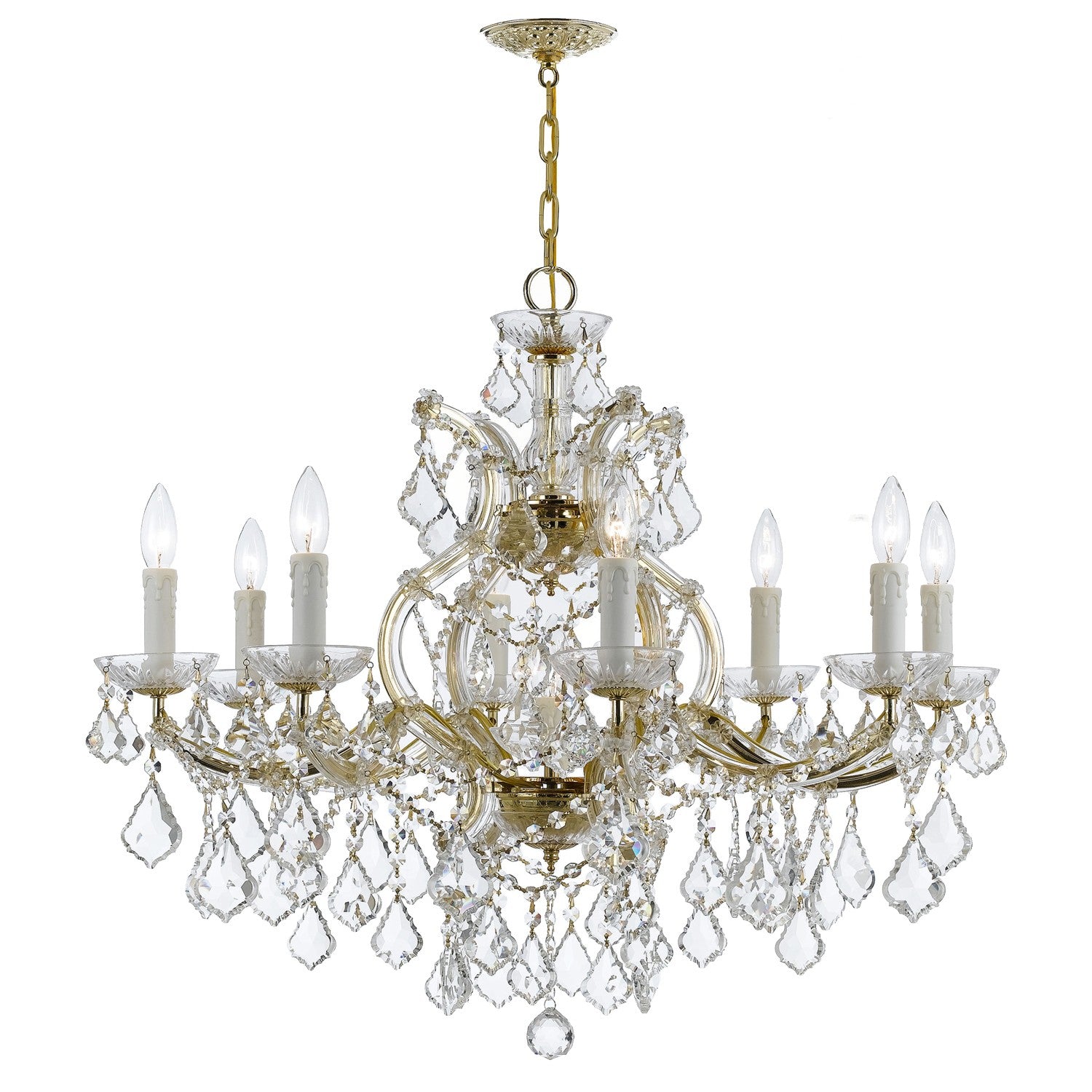Maria Theresa 26'' Hand Cut Crystal Gold Chandelier
