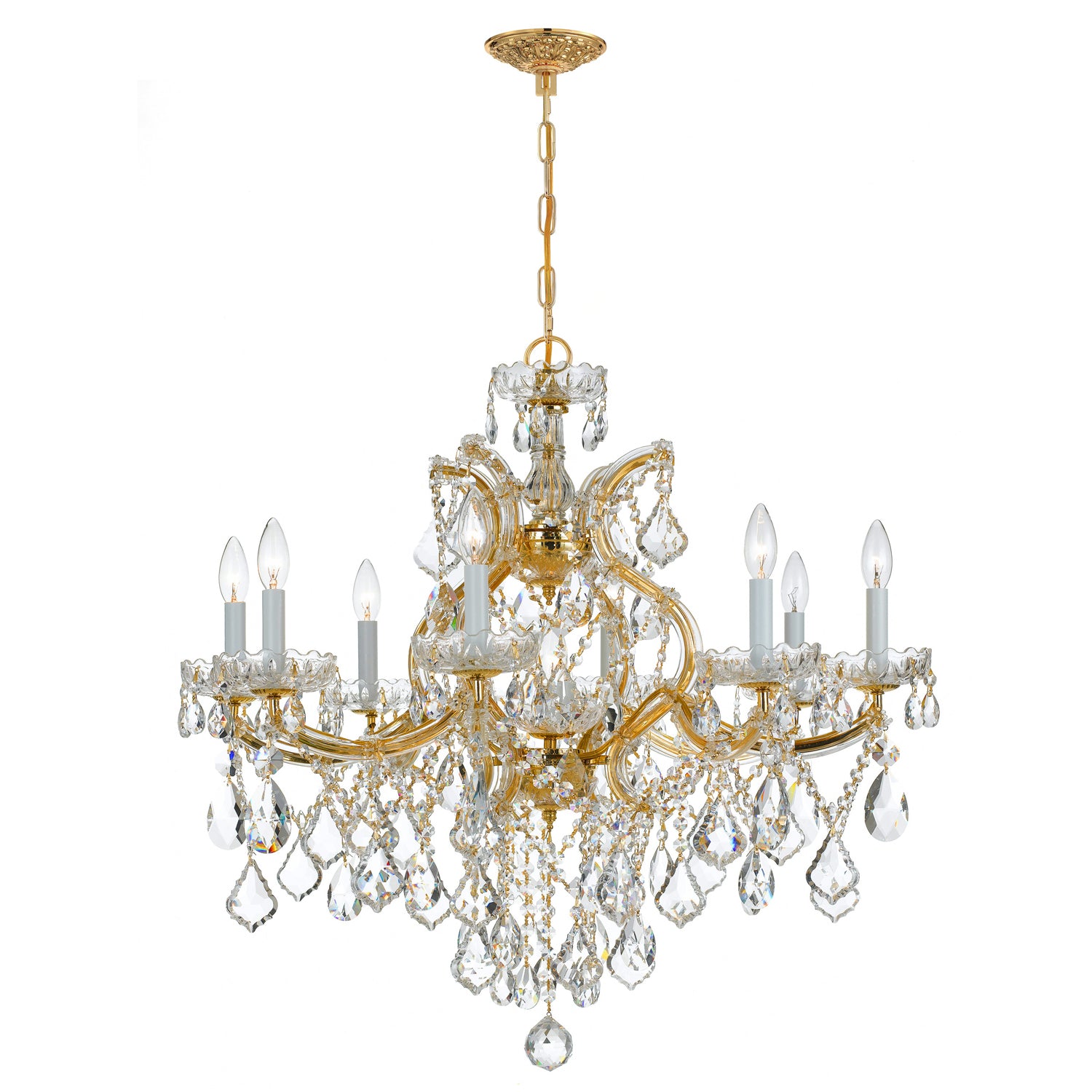 Maria Theresa 28'' Hand Cut Crystal Gold Chandelier