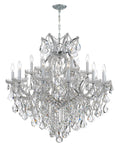 Maria Theresa 38'' Hand Cut Crystal Polished Chrome Chandelier