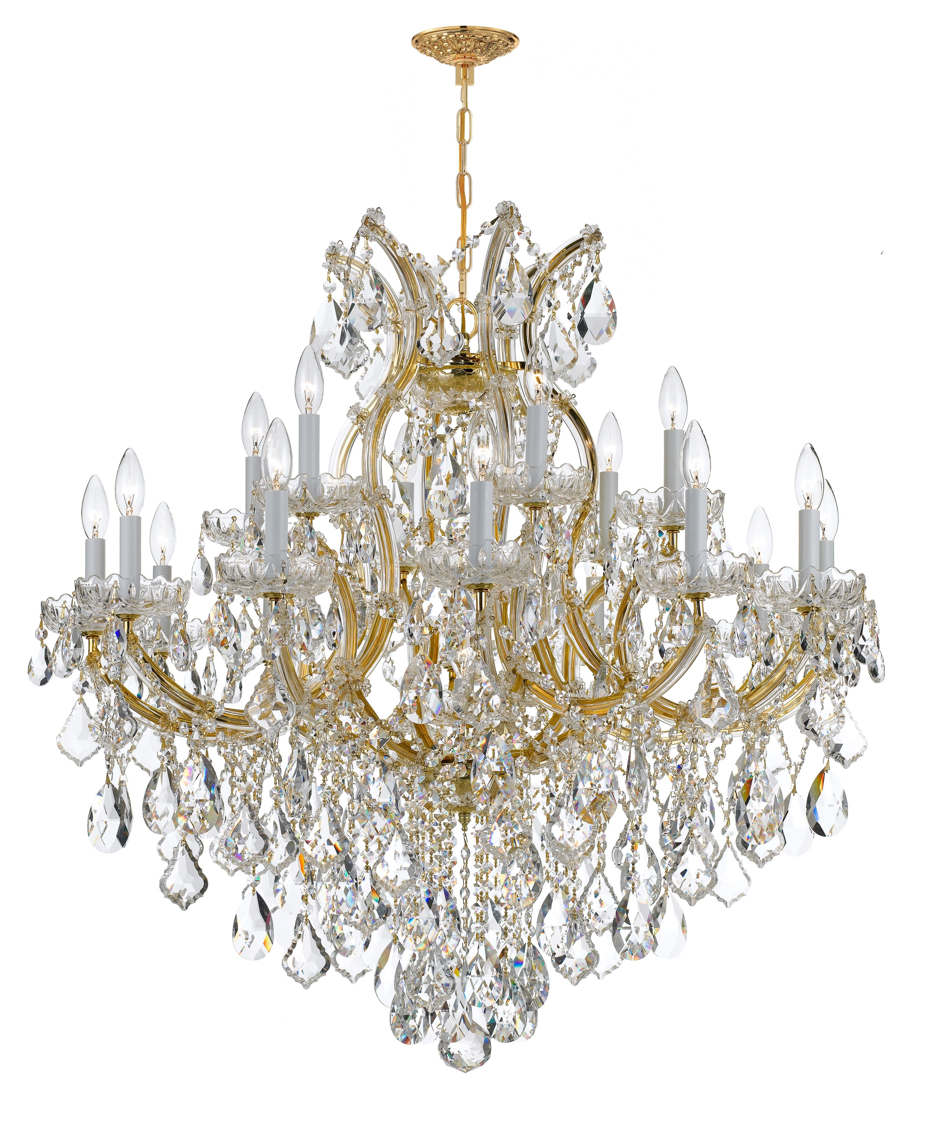 Maria Theresa 38'' Swarovski Strass Crystal Gold Chandelier