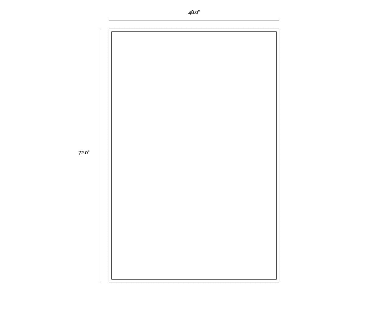Colonial Revival - 48" X 72" - Black Floater Frame