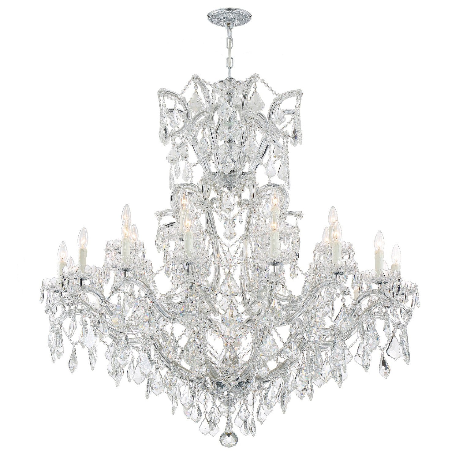 Maria Theresa 46'' Swarovski Strass Crystal Polished Chrome Chandelier