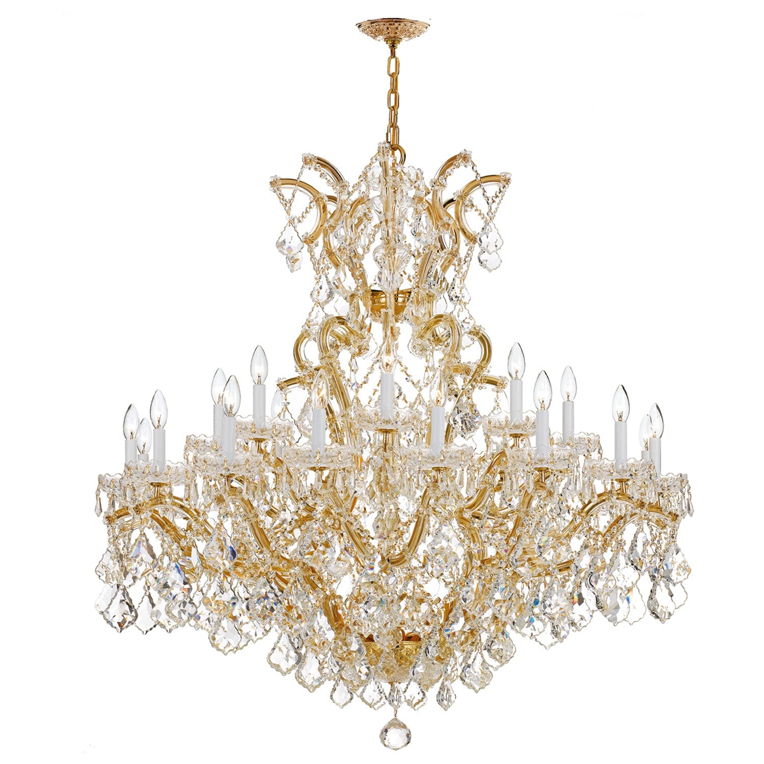 Maria Theresa 46'' Swarovski Strass Crystal Gold Chandelier