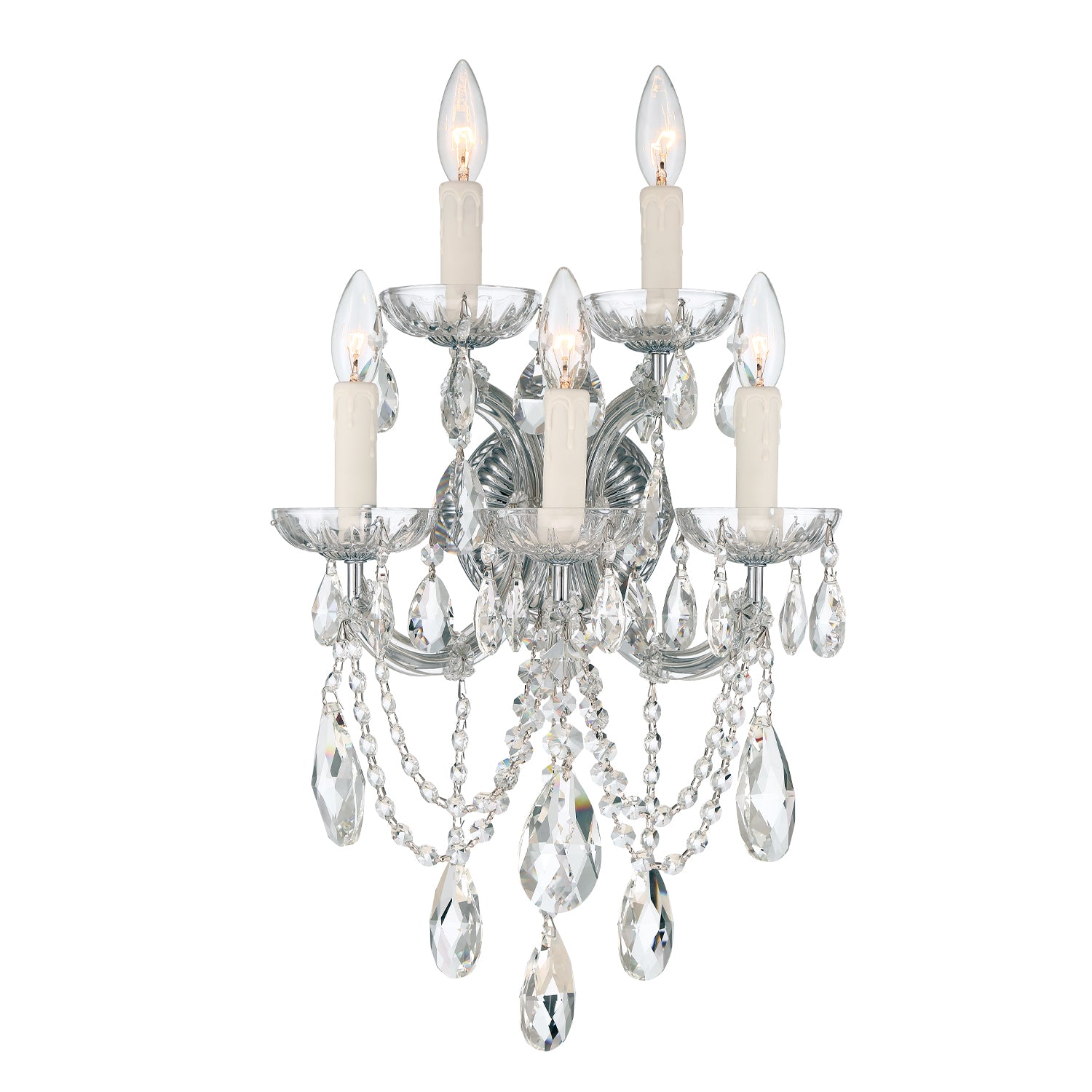 Maria Theresa 13.5'' Swarovski Strass Crystal Polished Chrome Sconce