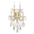 Maria Theresa 13.5'' Hand Cut Crystal Gold Sconce