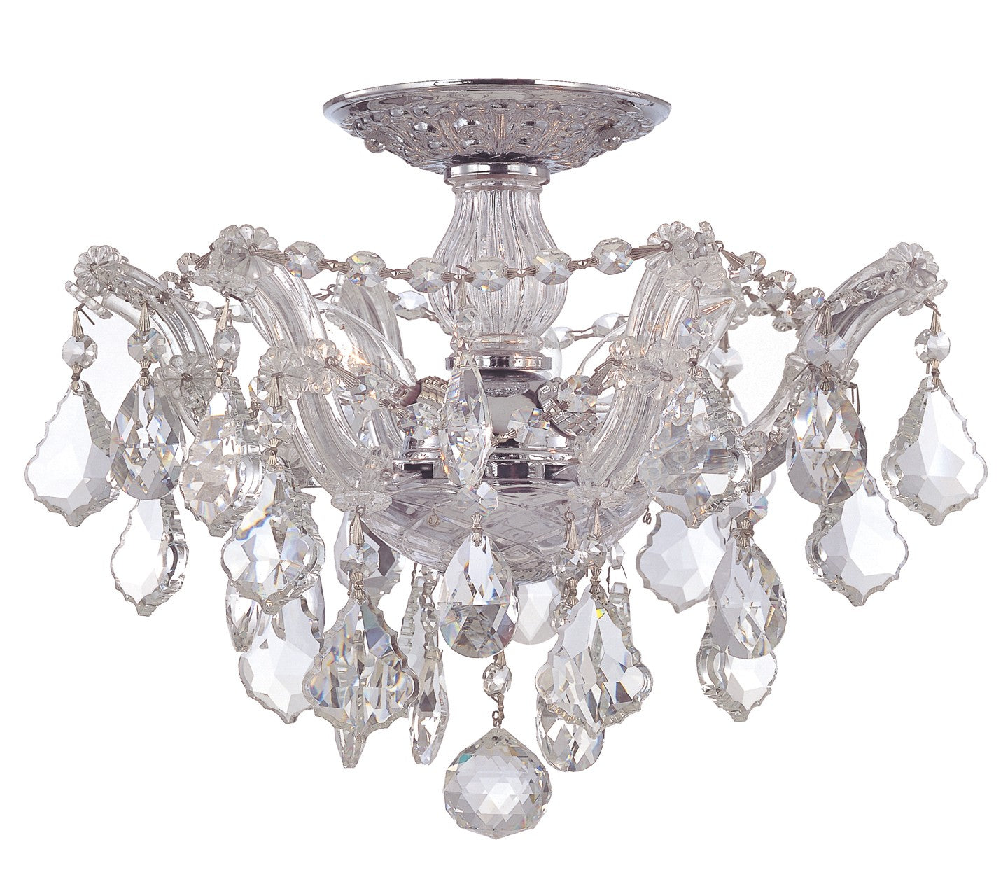 Maria Theresa 13.5'' Swarovski Spectra Crystal Polished Chrome Semi Flush Mount