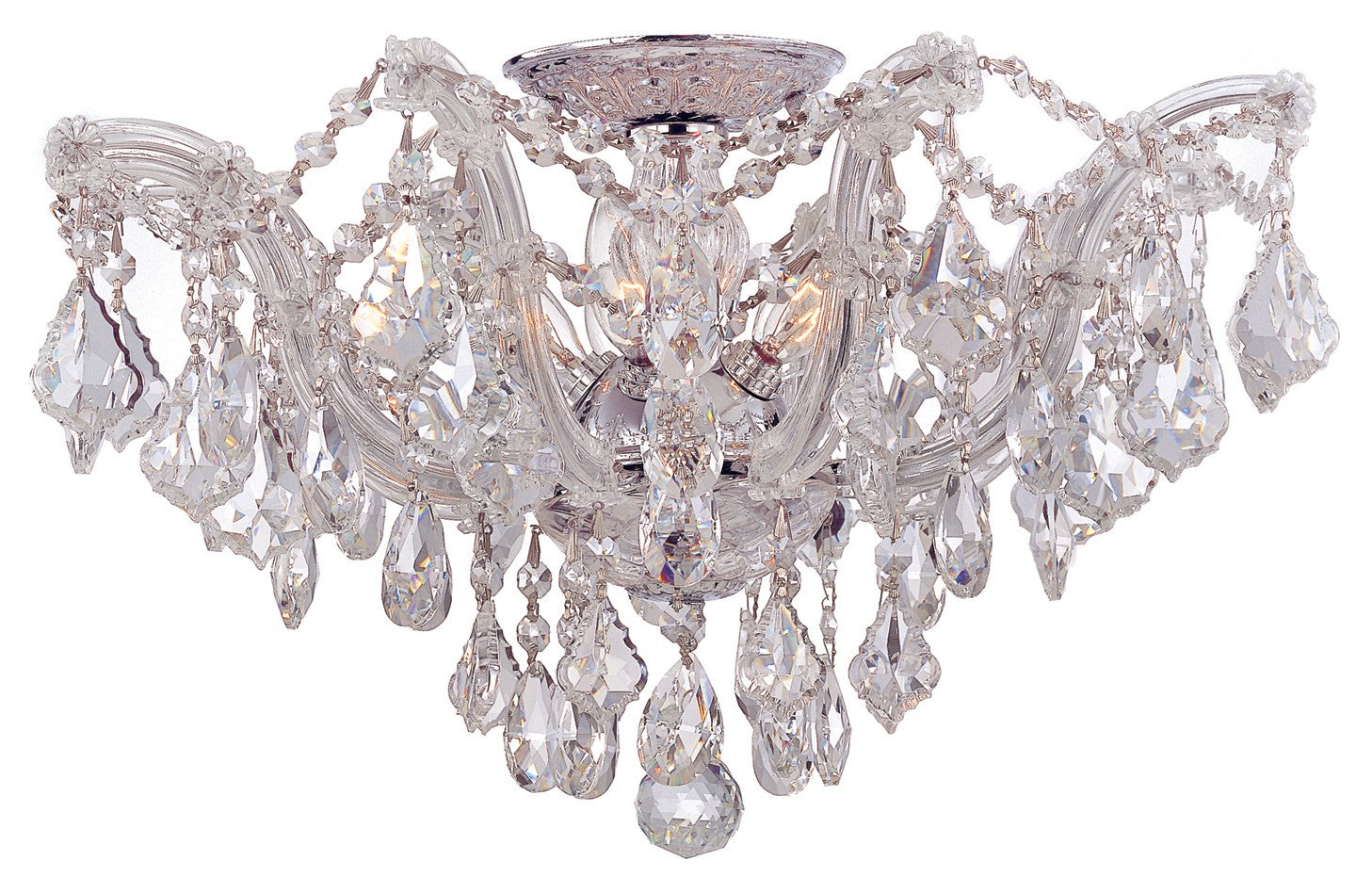 Maria Theresa 19'' Swarovski Spectra Crystal Polished Chrome Semi Flush Mount