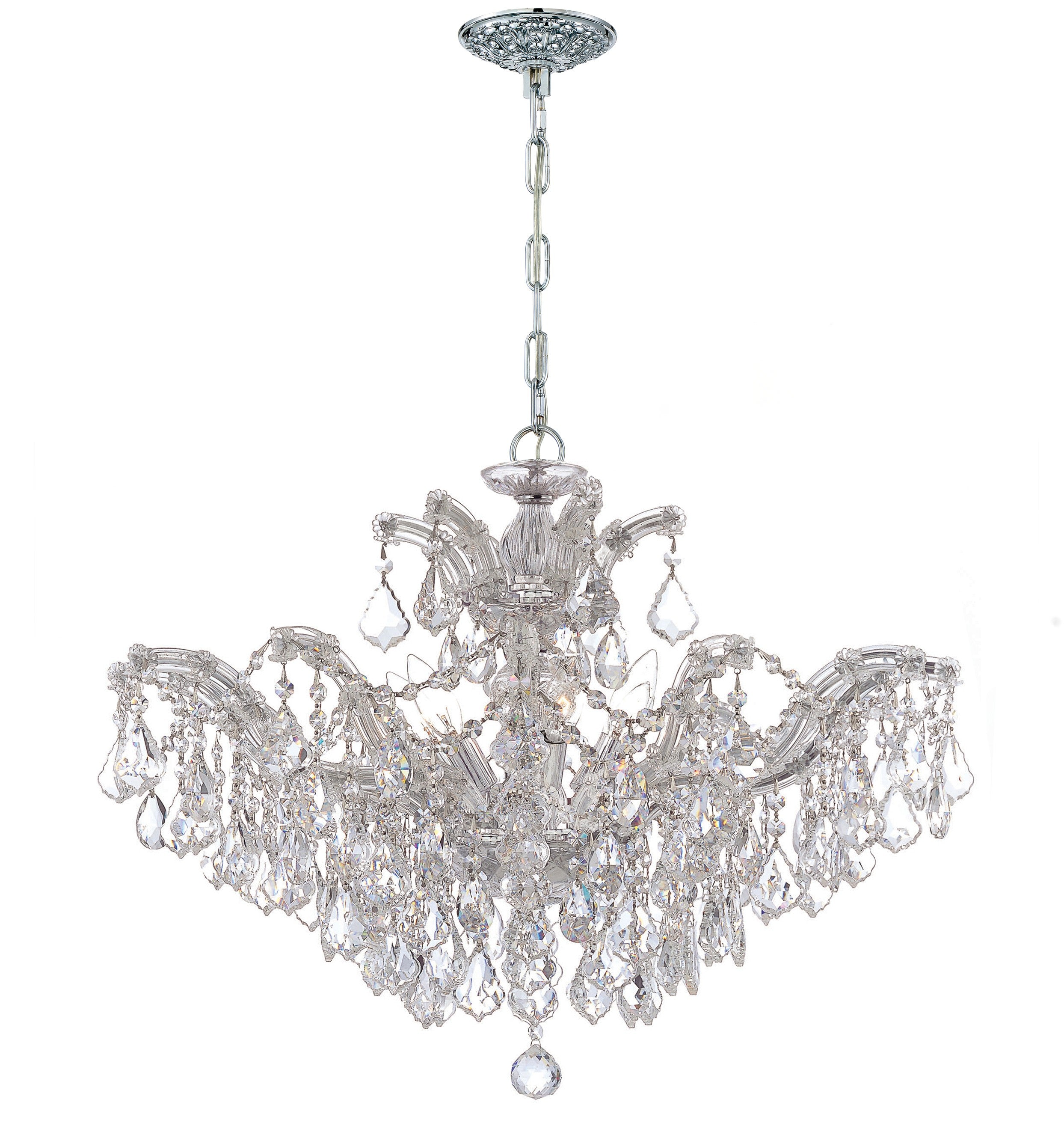 Maria Theresa 29'' Swarovski Strass Crystal Polished Chrome Chandelier