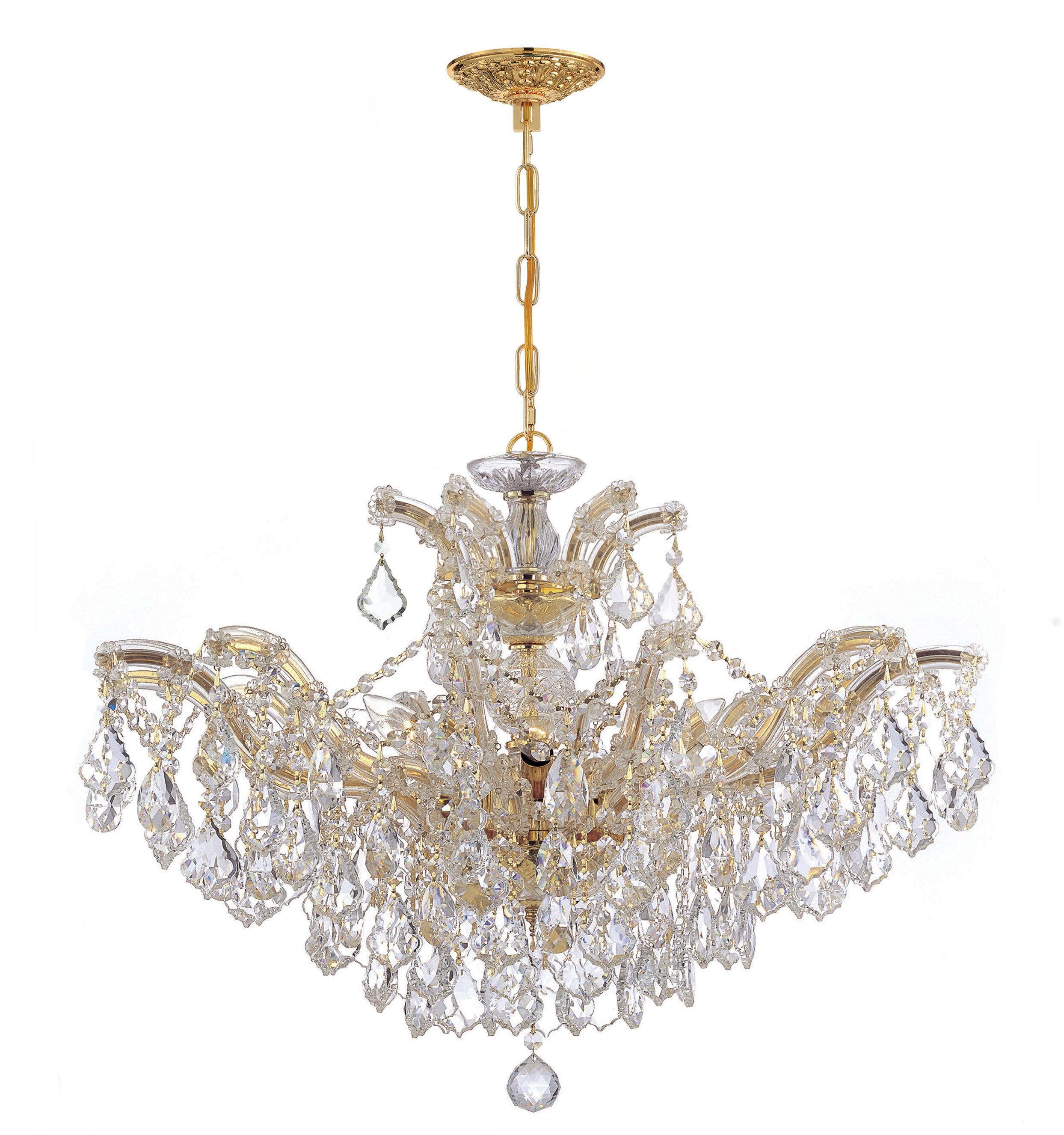Maria Theresa 29'' Hand Cut Crystal Gold Chandelier