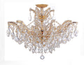Maria Theresa 29'' Hand Cut Crystal Gold Semi Flush Mount