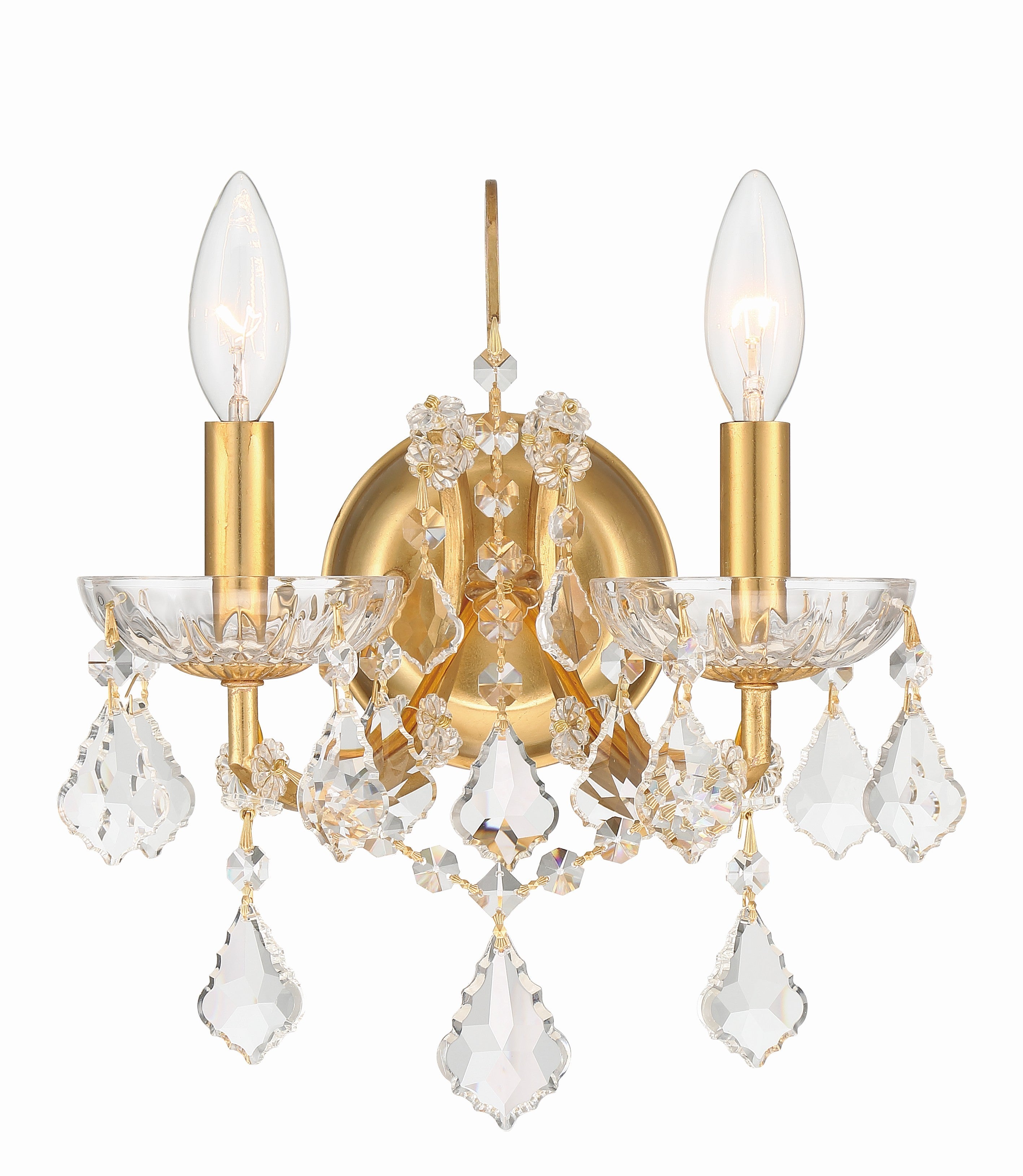 Filmore 10.5'' Swarovski Strass Crystal Antique Gold Sconce