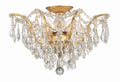 Filmore 19'' Swarovski Spectra Crystal Antique Gold Semi Flush Mount