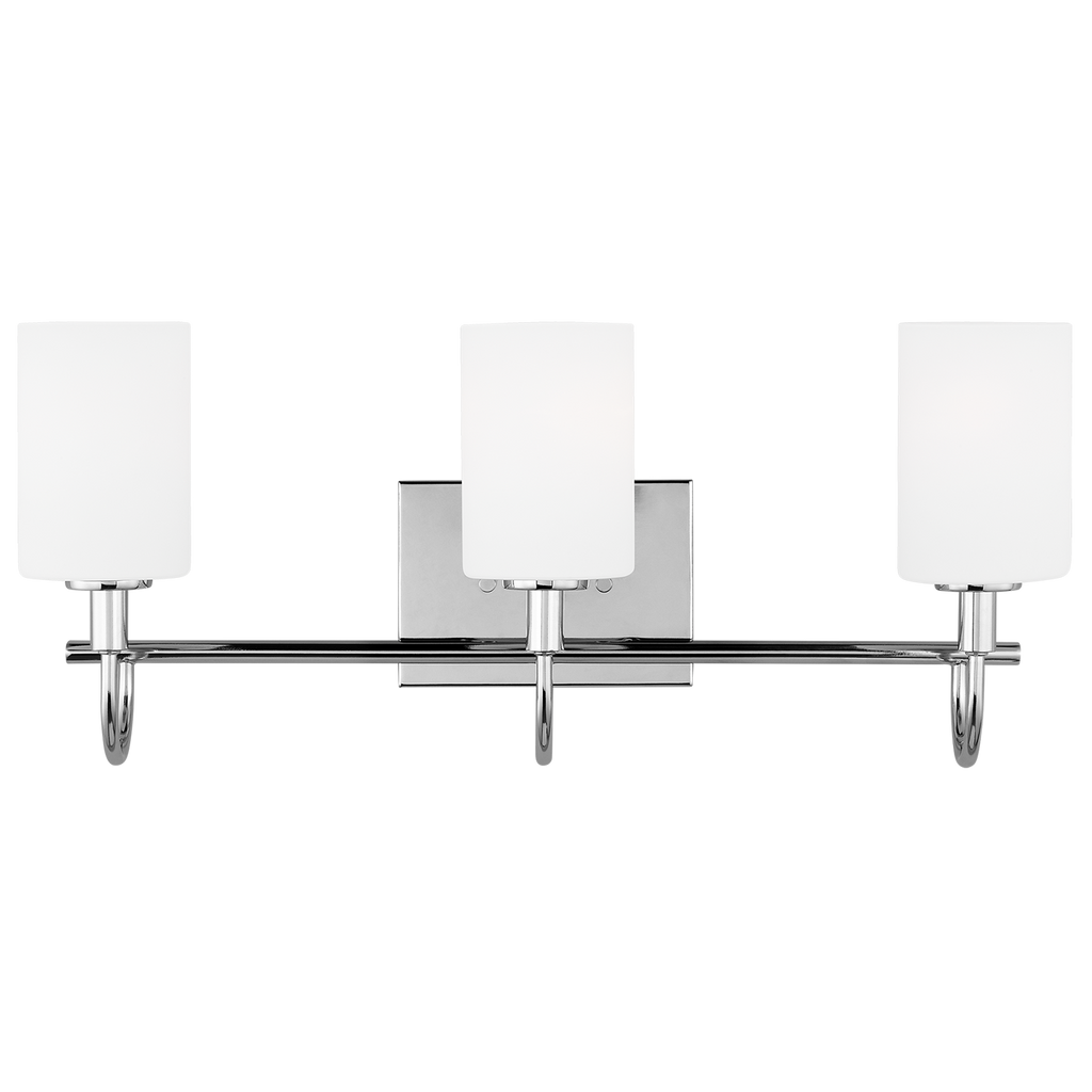 Oak Moore Three Light Wall / Bath Chrome