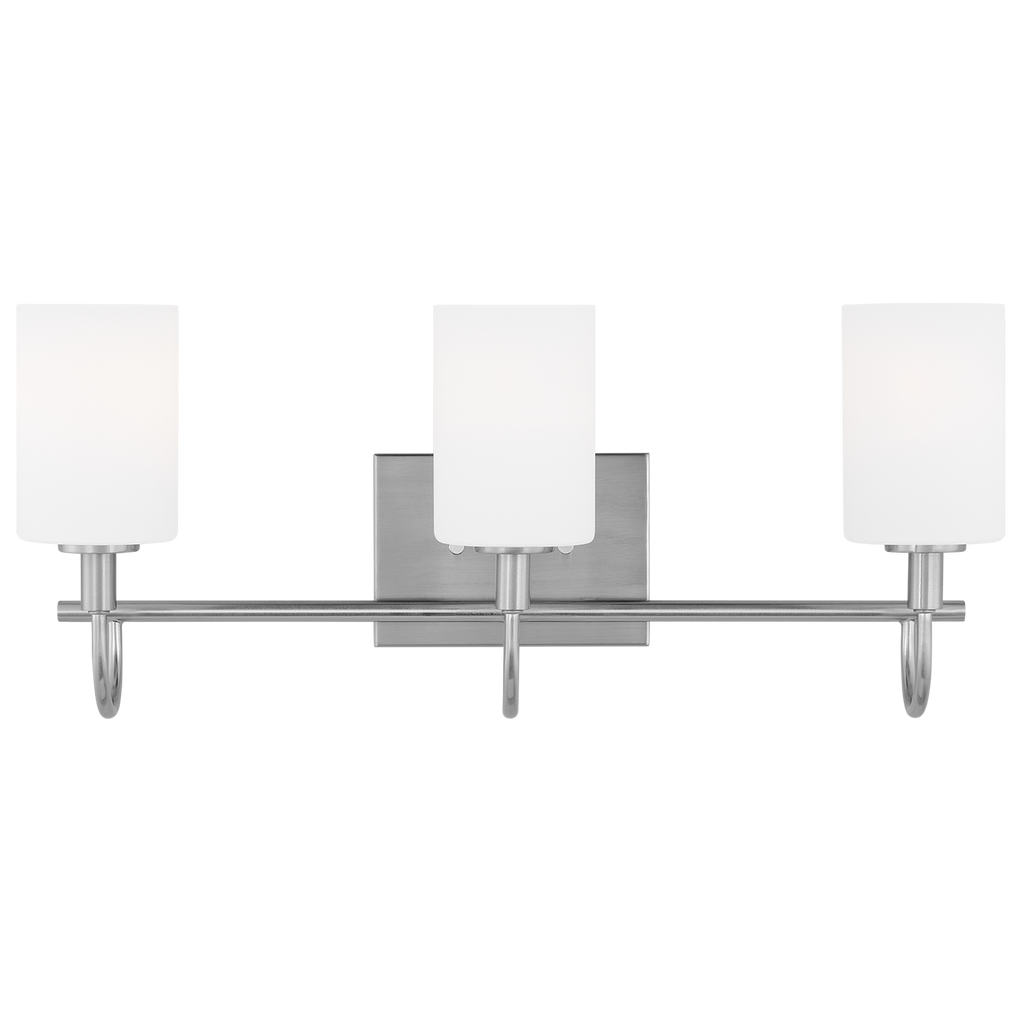 Oak Moore Three Light Wall / Bath Brushed Nickel