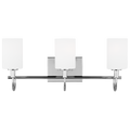 Oak Moore Three Light Wall / Bath Chrome Bulbs Inc