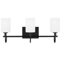 Oak Moore Three Light Wall / Bath Midnight Black Bulbs Inc