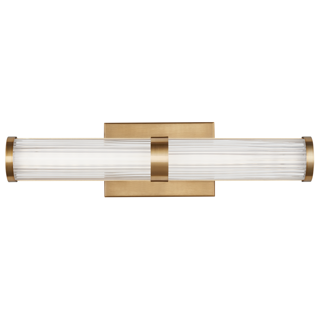 Syden Small LED Wall / Bath Satin Brass Bulbs Included
