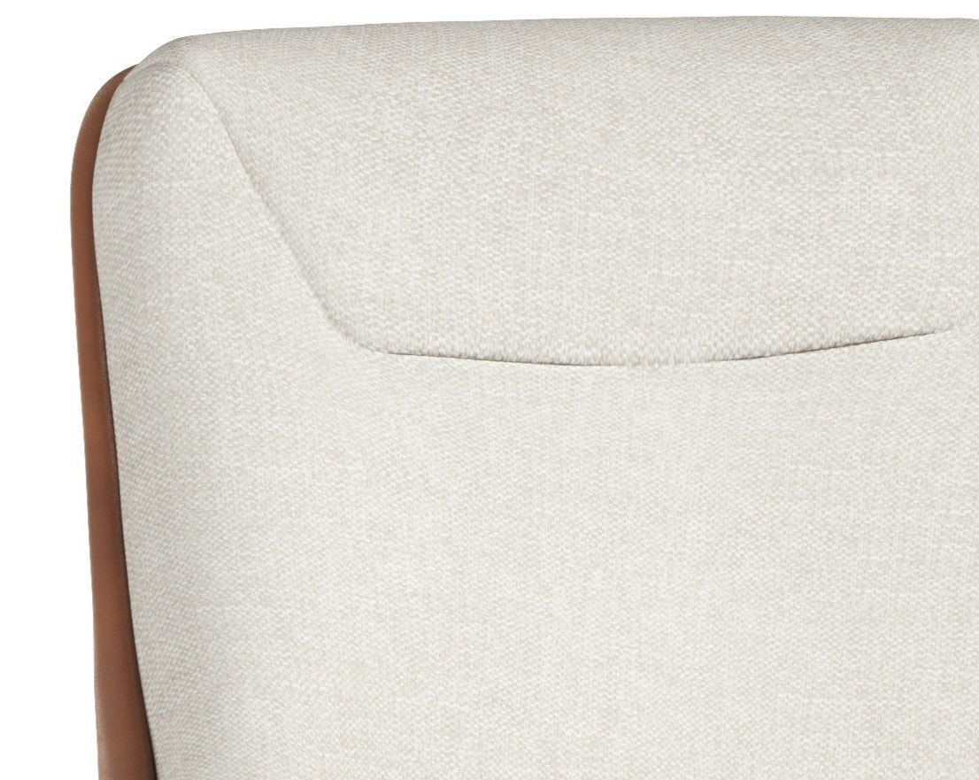 Lucier Lounge Chair - Belfast Oatmeal / Bravo Cognac