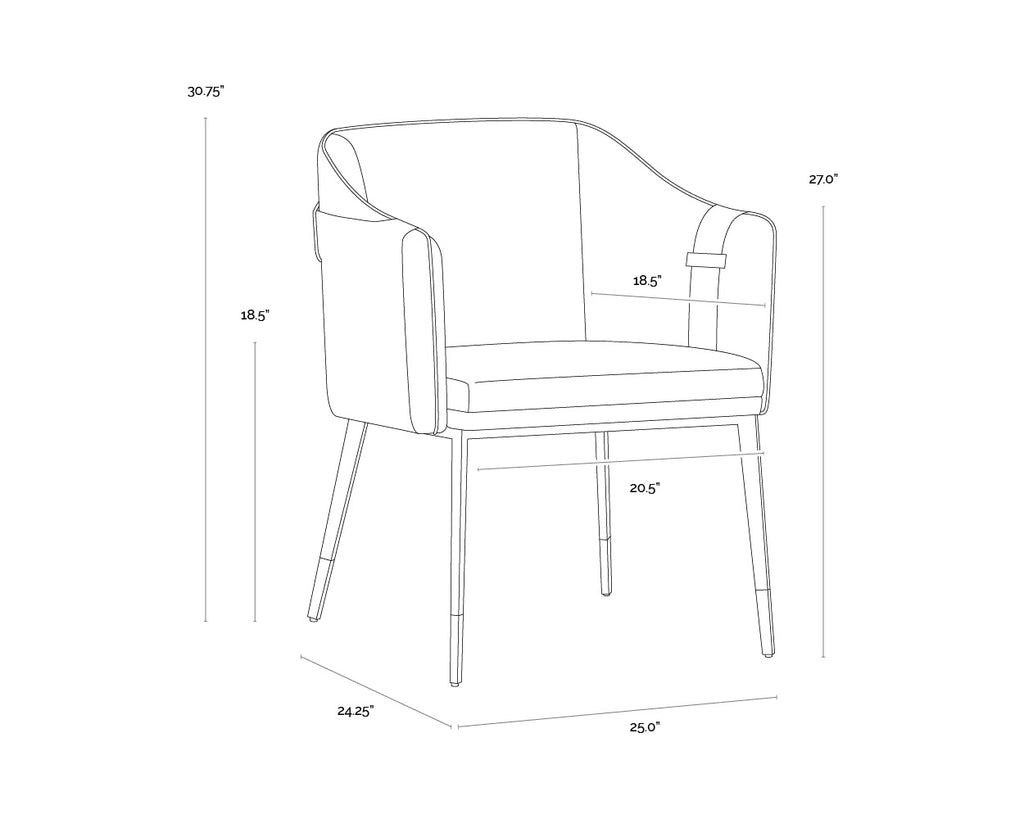 Carter Dining Armchair - Napa Beige / Napa Tan
