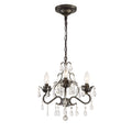 Paris Market 13'' Hand Cut Crystal English Bronze Chandelier