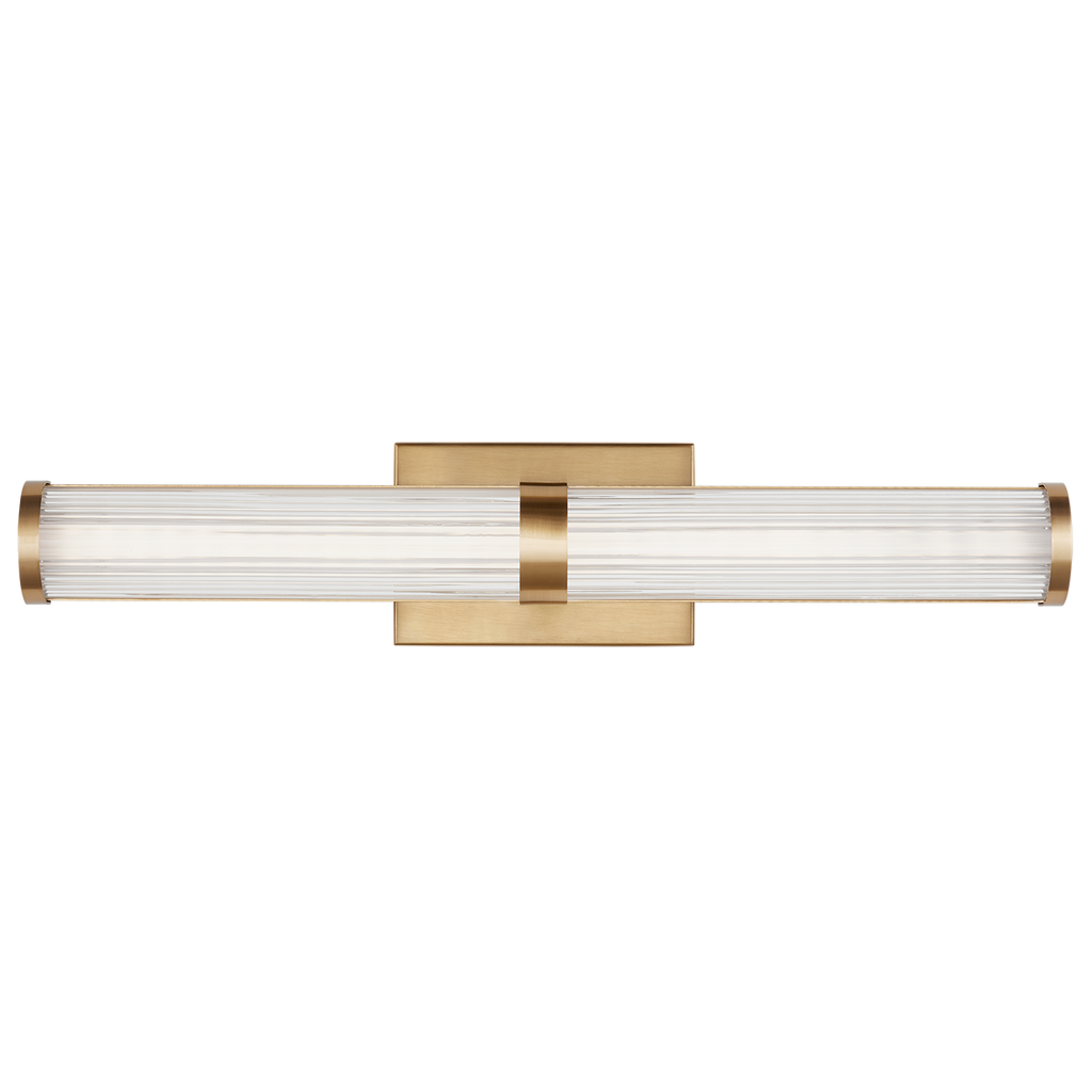 Syden Medium LED Wall / Bath Satin Brass Bulbs Inc