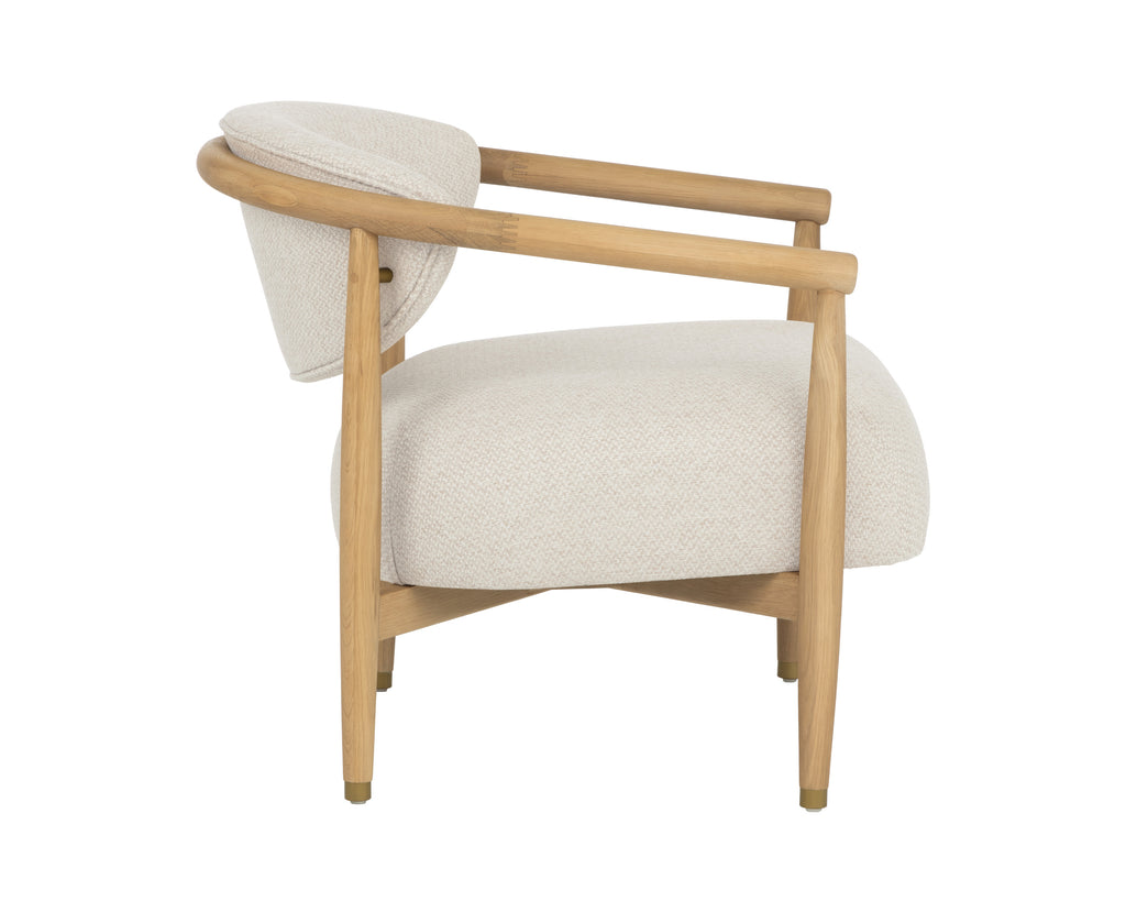 Sigrid Lounge Chair - Light Oak - Monument Oatmeal