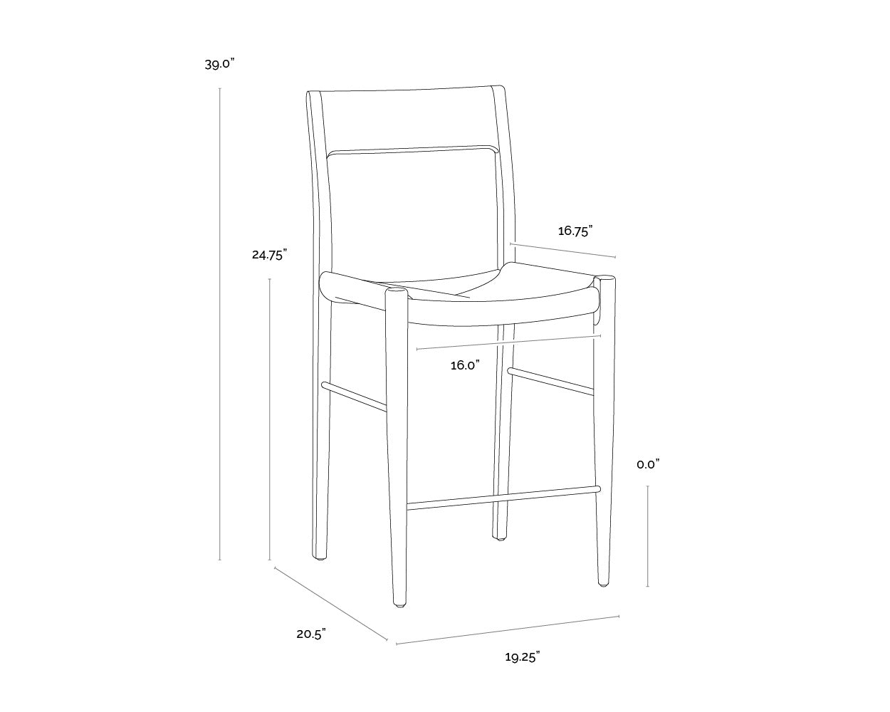 Bondi Counter Stool - Light Oak