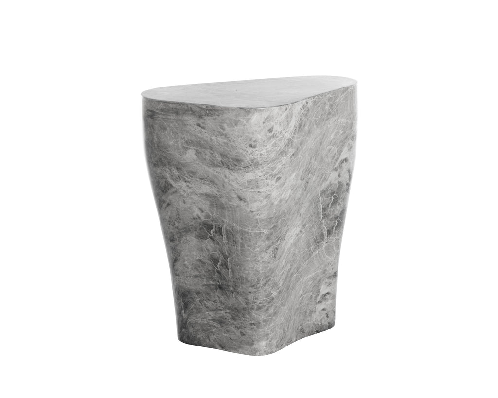 Dali End Table - Small - Marble Look - Grey