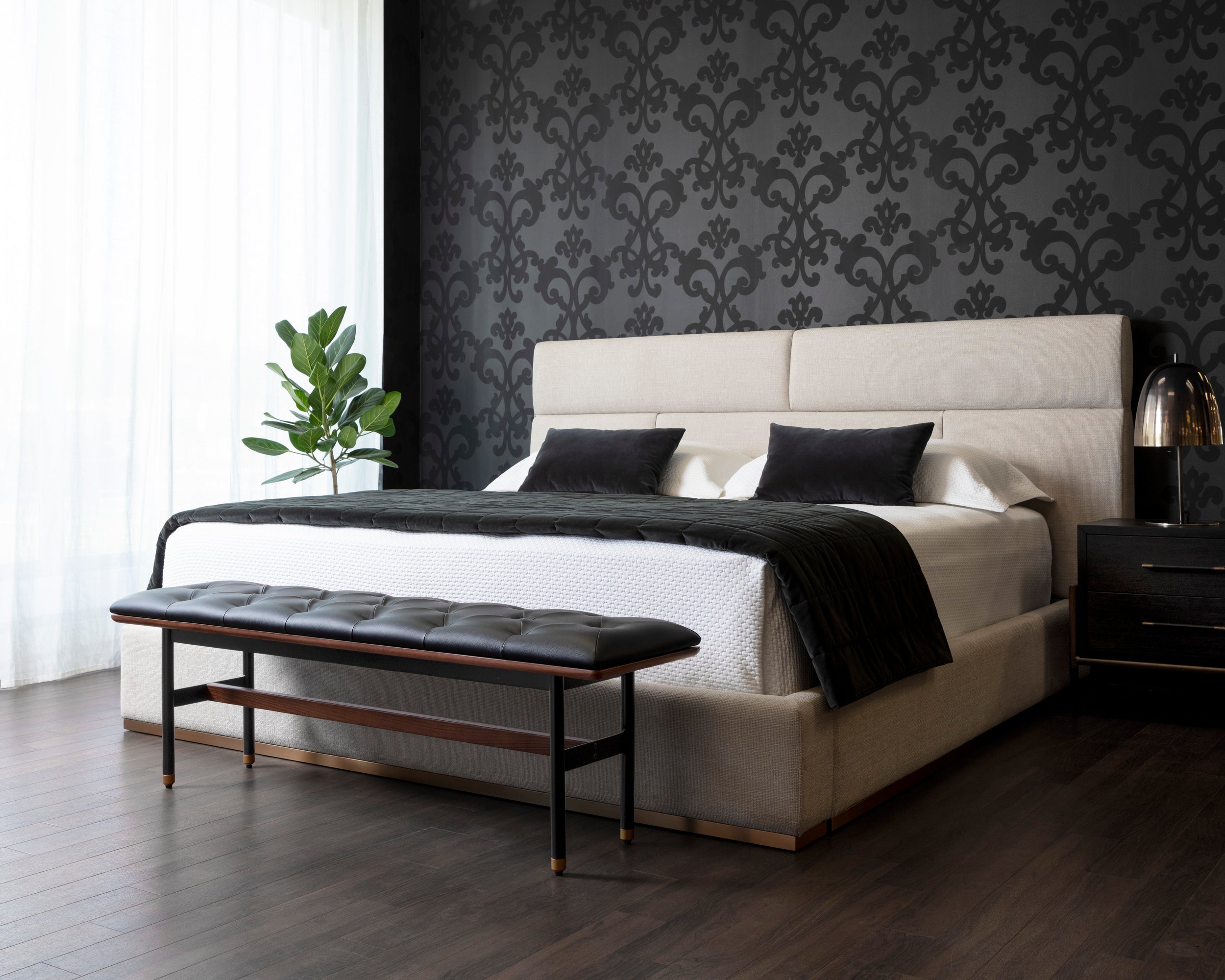 Beckham Bed - King - Chacha Cream