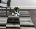 Zigby Hand-Woven Rug - Black / Ivory - 8' X 10'
