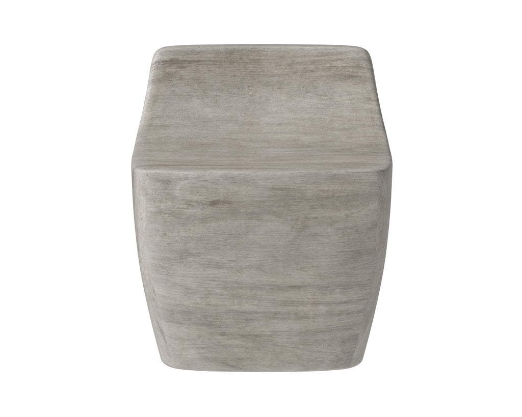 Ledger Stool - Ash Grey Wood Look