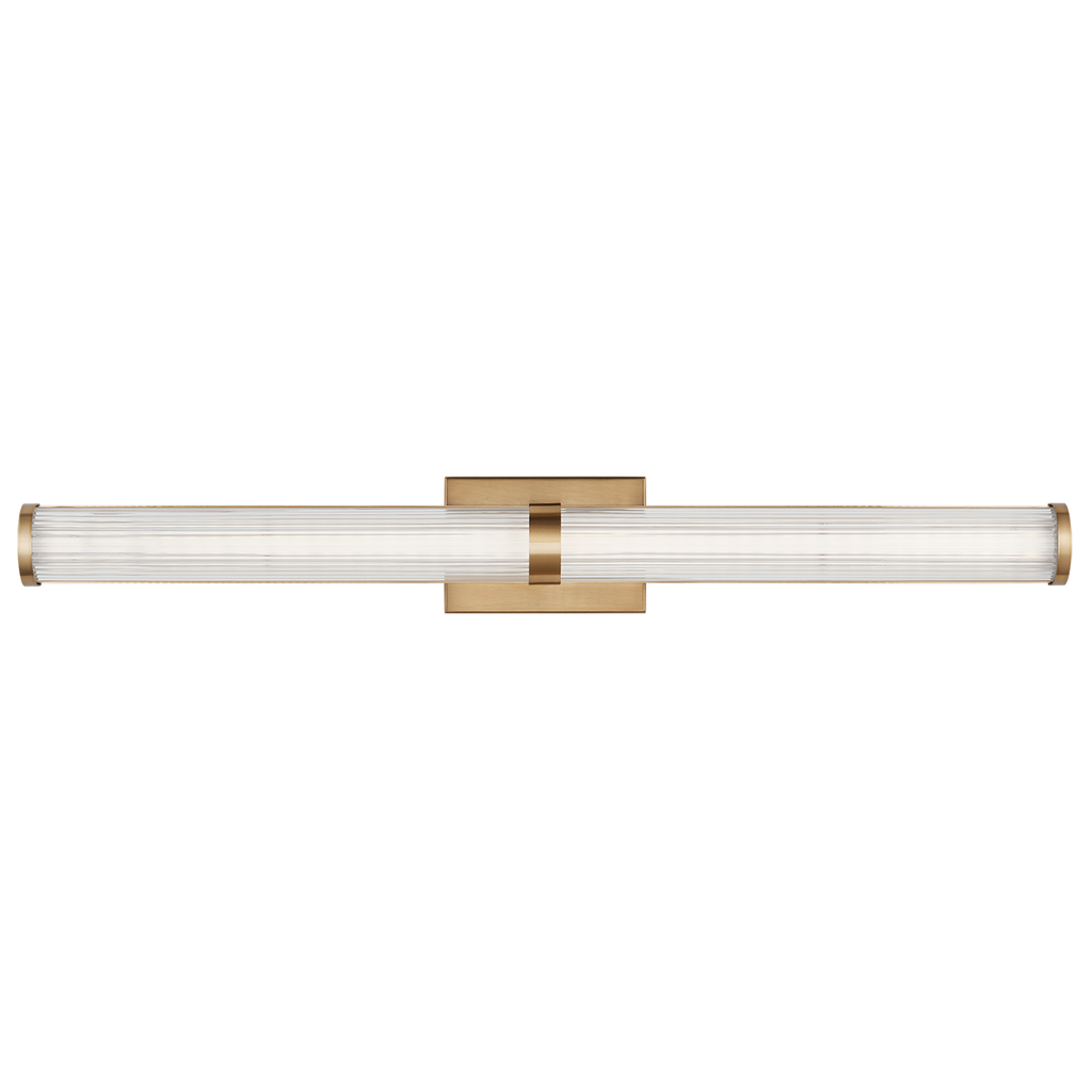 Syden Large LED Wall / Bath Satin Brass Bulbs Inc
