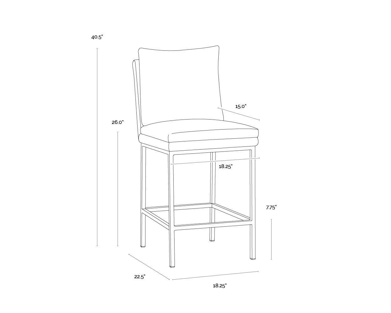 Paige Counter Stool - Bravo Cream