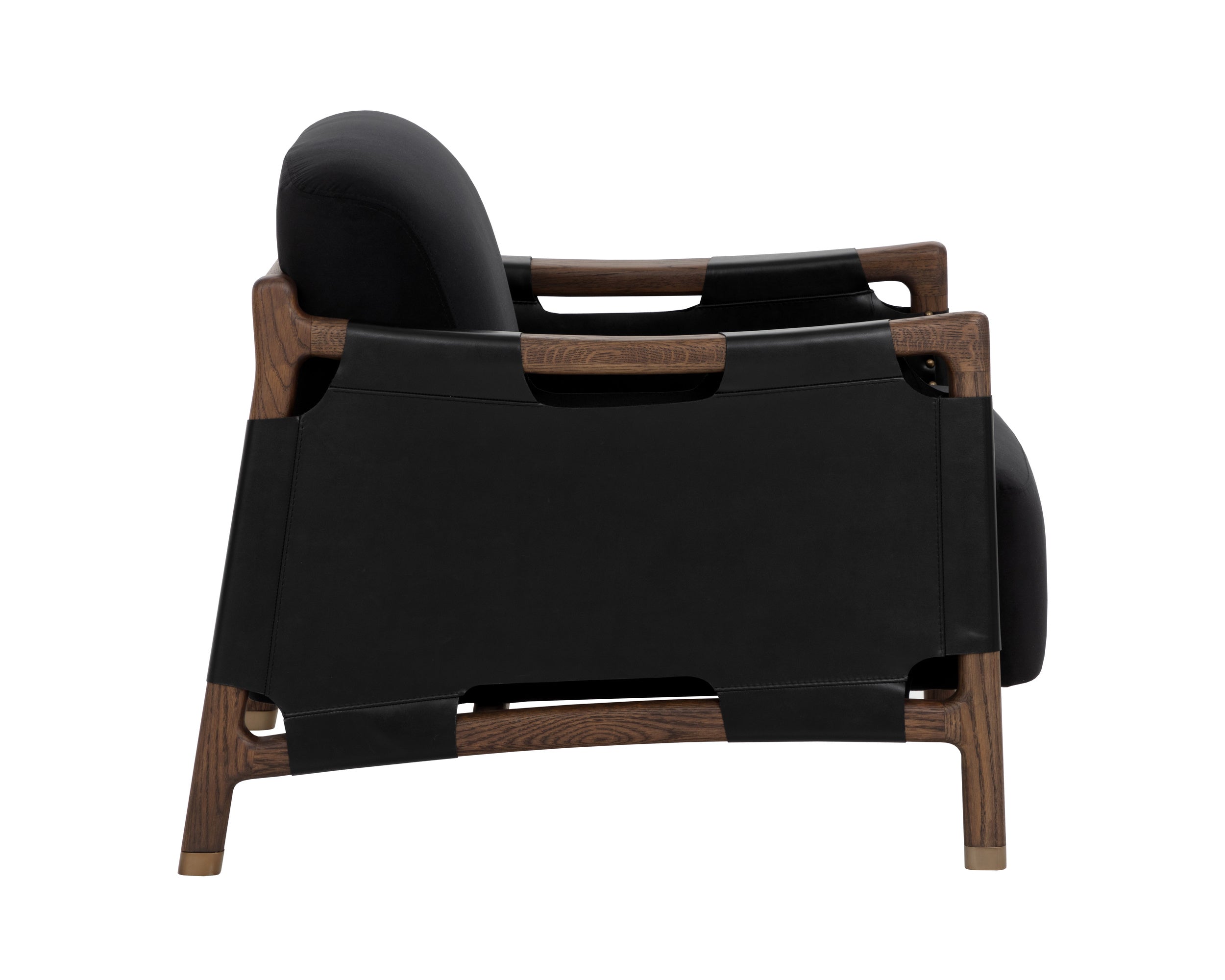 Calloway Lounge Chair - Antique Brown - Abbington Black / Onyx Leather