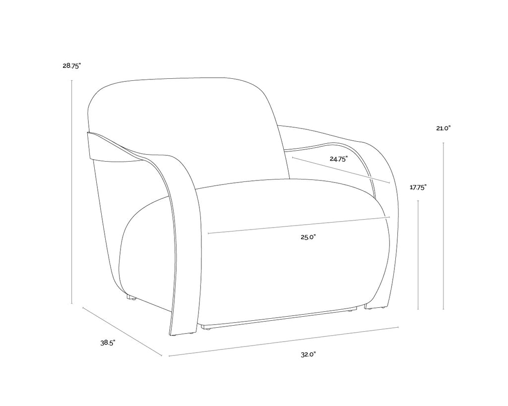 Sonesta Lounge Chair - Dark Bronze - Helios Check Black