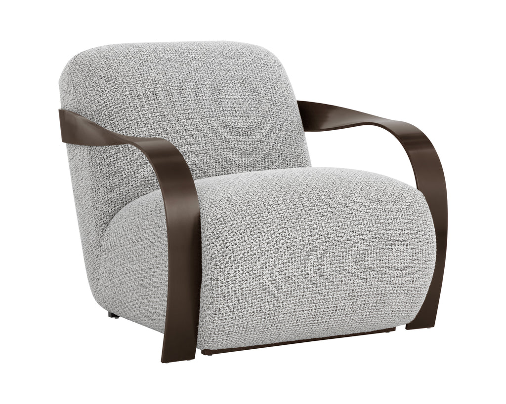 Sonesta Lounge Chair - Dark Bronze - Helios Check Black