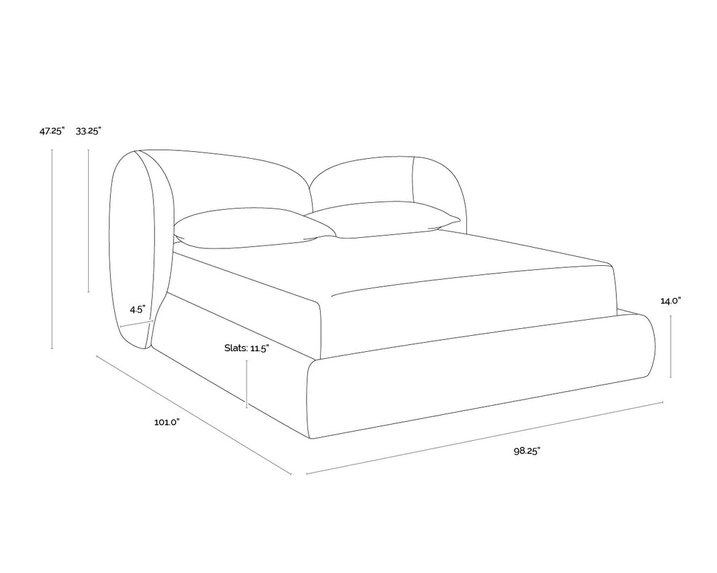 Esme Bed - King - Copenhagen Olive