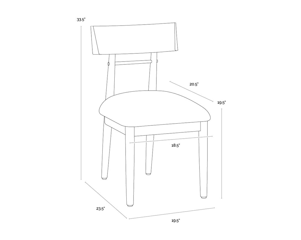 Florian Dining Chair - Light Oak - Geralt Linen